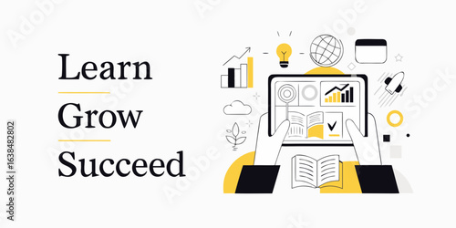 Learn grow succeed with digital education and business growth
