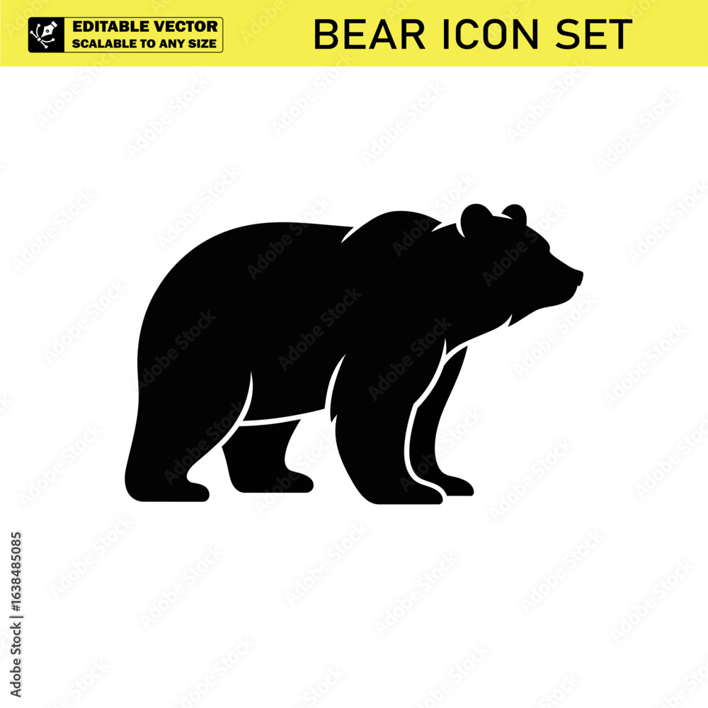 Fototapeta premium bear silhouette vector