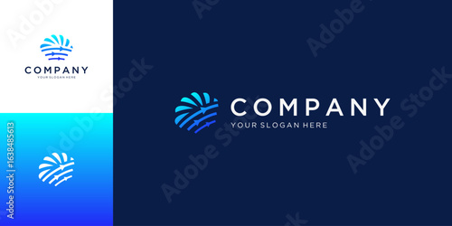 Modern Combined of Splash and Three Stripes of Rising Arrows Concept, Logo Design vector Ideas.