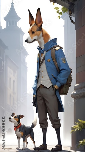 young man and his dog