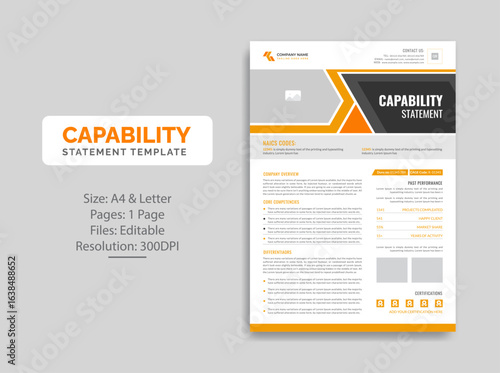 Capability Statement template design