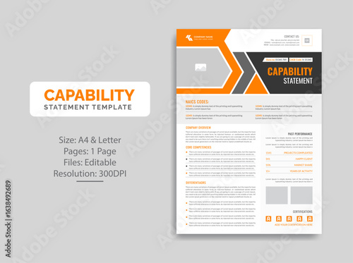 Capability Statement template design