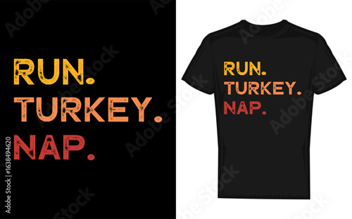 Funny Thanksgiving Trot Run Turkey Silhouette Design