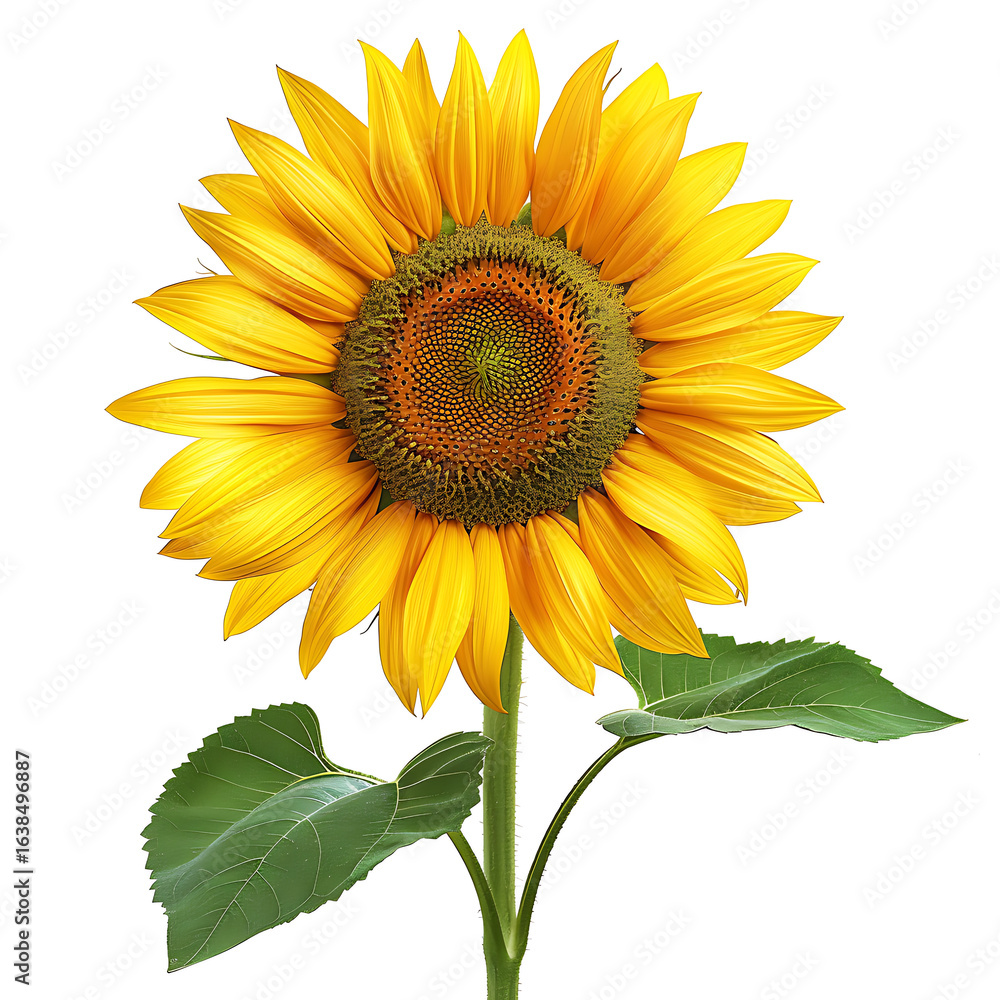 Obraz premium sunflower on white background