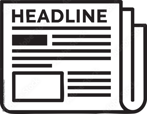 Newspaper with bold headline and article text