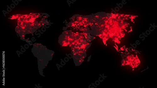 spread of the virus on the map