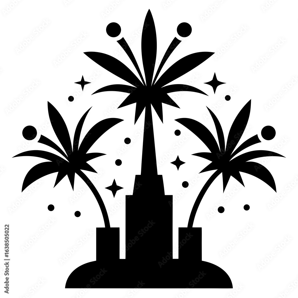 Obraz premium vector illustration of city skyline