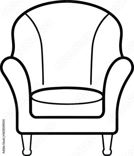 armchair isolated on white background
