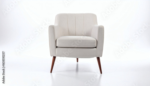 Modern Sofa Chair Isolated on White Background for Product Photography, E-Commerce, and Interior Design Use