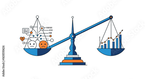 Balancing data analysis with emotional metrics: conceptual visualization