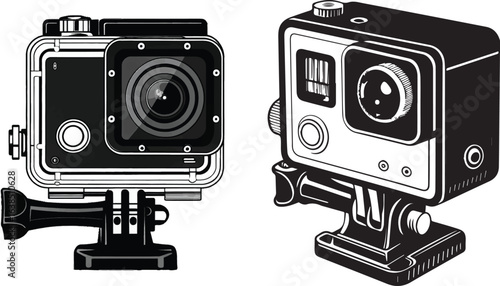 Go Pro action camera icon and vector