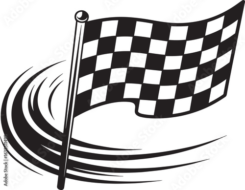 Checkered Flag Victory, Finish Line, Race, Competition, Success