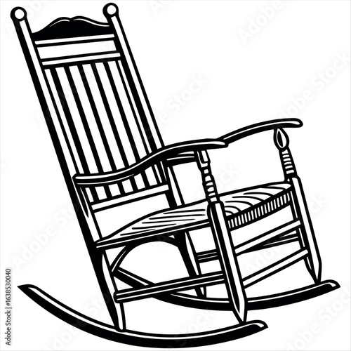 rocking chair vector illustration