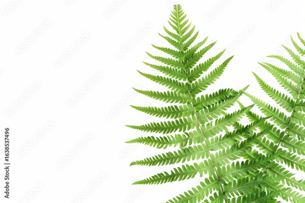 Large Fern Plant Isolated on White Large Fern Plant Isolated on White