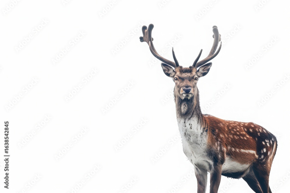 Fototapeta premium Wild Deer Wildlife Isolated