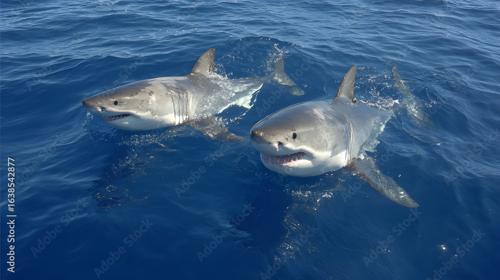 Fototapeta premium Great White Sharks