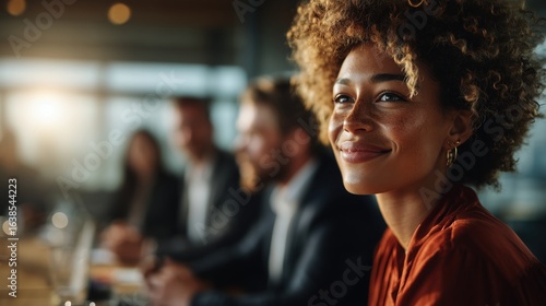 Professional gathering showcases diverse talents in a lively conference setting with warm lighting and engaging expressions