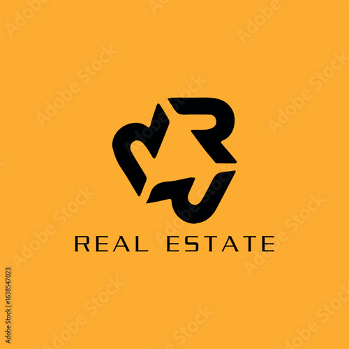 letters rrr real estate logo design vector