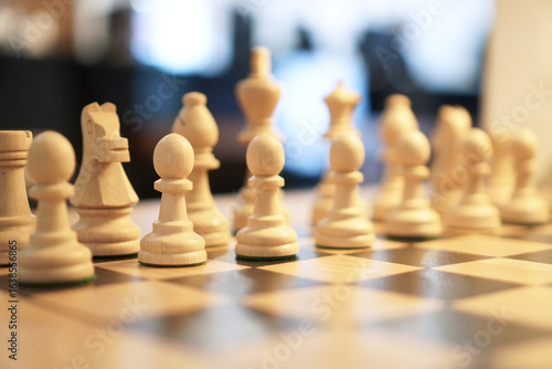 Wallpaper Mural Chess pieces on a chessboard, strategic game Torontodigital.ca