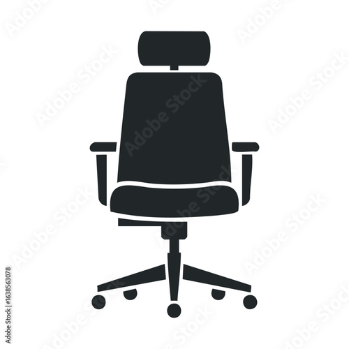 Ergonomic black office chair with adjustable armrests and headrest