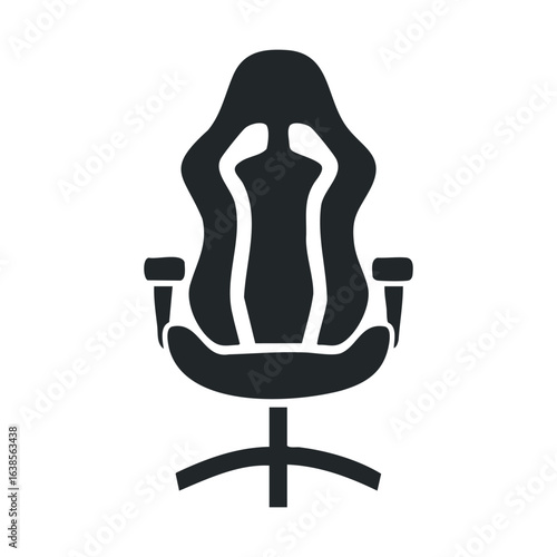 Ergonomic black gaming chair with adjustable armrests and lumbar support design