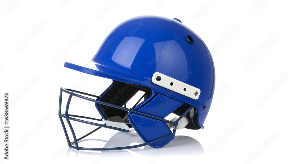 Fototapeta premium Blue cricket helmet