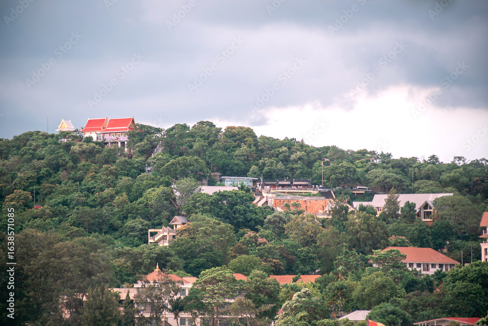 Fototapeta premium Scenic Hilltop View of Lush Greenery
