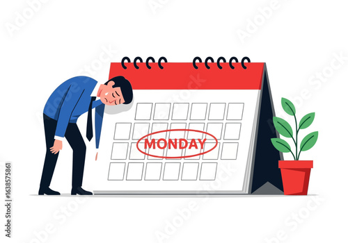 Business man with calendar