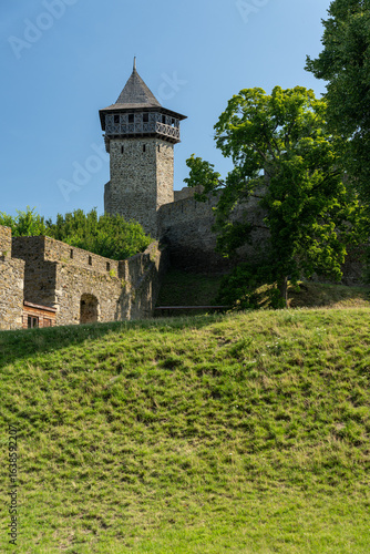 Принти на полотні Castle embrasure with a roof at the castle wall.