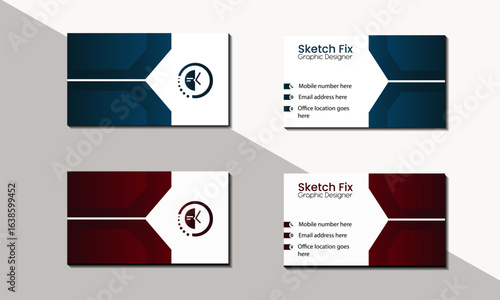 Digital minimal printable double sided business card 