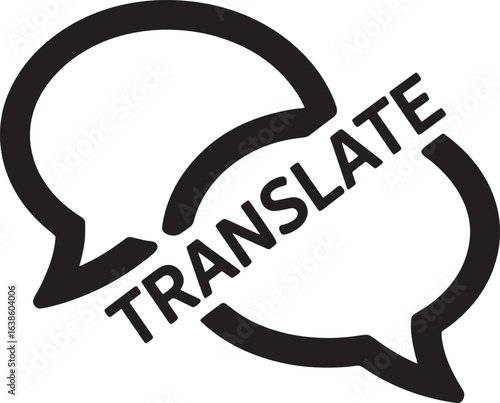Translate Icon with Speech Bubbles for Language Translation and Communication Services
