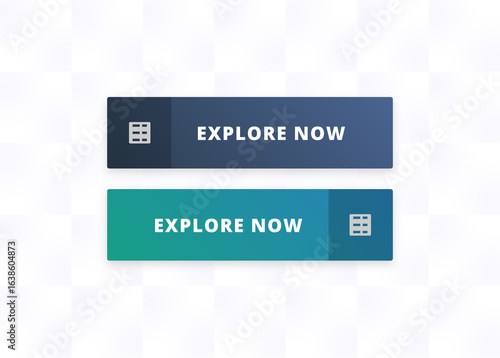 Explore Now Button - Premium Menu Block Design with Compass Icon Collection