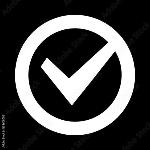 Häkchen Icon Sammlung Checkmark Symbol Vektor Illustration Bestätigung Zustimmung Erledigt To Do Liste Abhaken Minimalistisch Schwarz Weiß Gefüllt Outline Kreis UI Webdesign App Button Infografik Clip