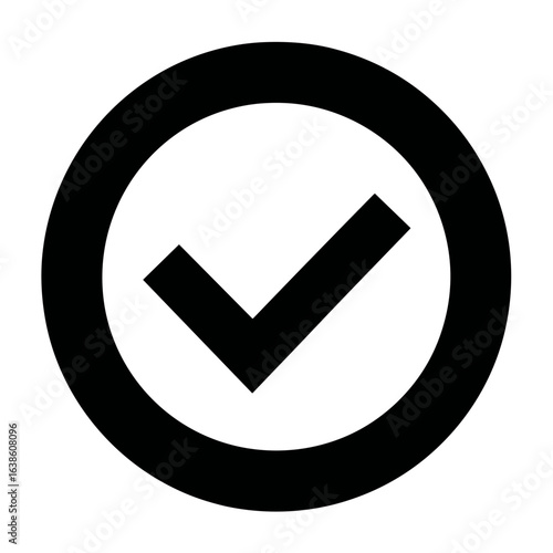 Häkchen Icon Sammlung Checkmark Symbol Vektor Illustration Bestätigung Zustimmung Erledigt To Do Liste Abhaken Minimalistisch Schwarz Weiß Gefüllt Outline Kreis UI Webdesign App Button Infografik Clip