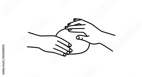 Action of Kneading Bread, Bakery Items, Vector Illustration, Warm Bakery Environment, Close-up View, Culinary Concept