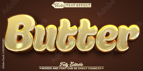  Golden Butter Spread Vector Fully Editable Smart Object Text Effect