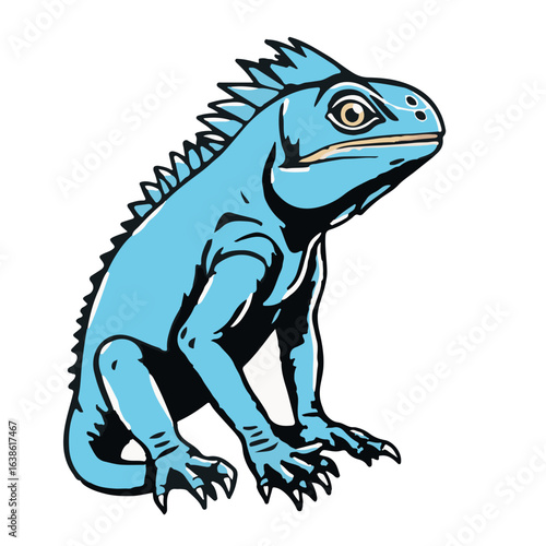 Blue Iguana Animal Icon