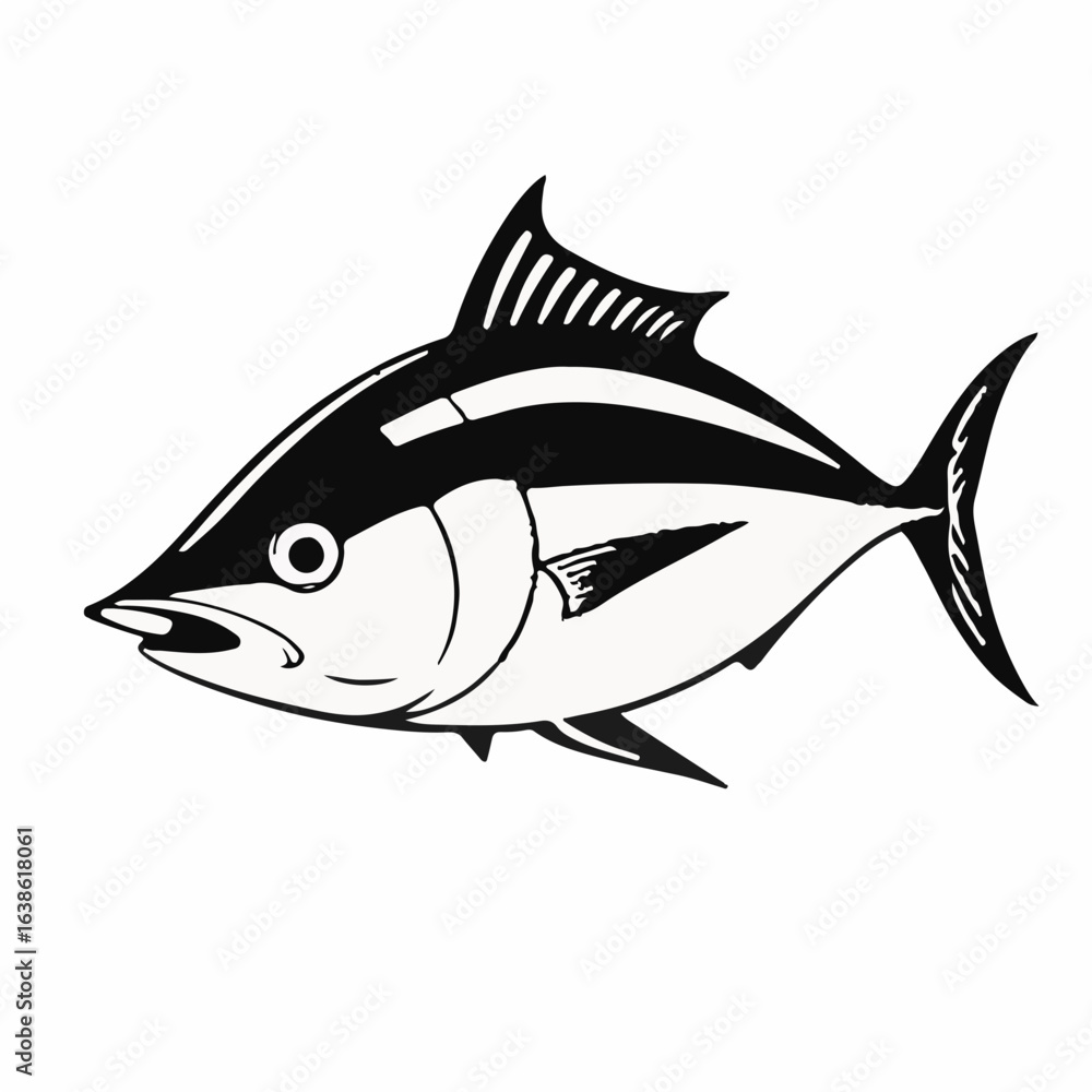 Obraz premium Blackfin Tuna Animal Icon