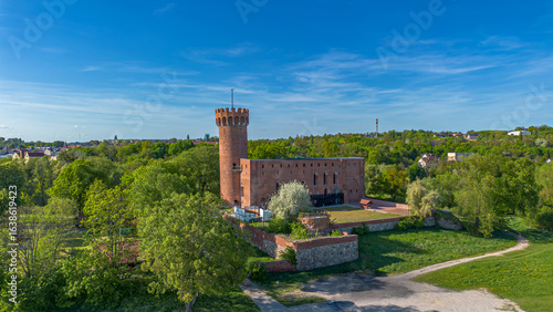 Teutonic Castle at the Wda river in Swiecie, Poland.