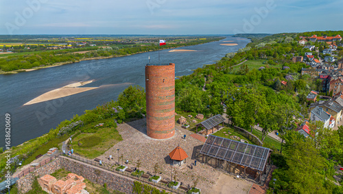 Klimek Tower in Grudziądz over the Vistula River. Poland