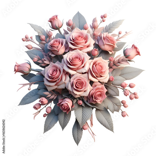 bouquet of pink roses