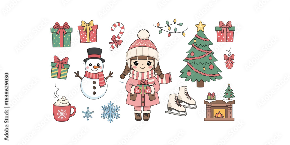 Fototapeta premium set of christmas icons