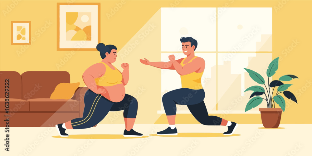 Fototapeta premium woman doing fitness exercise