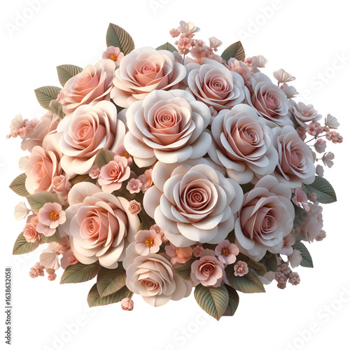 bouquet of pink roses