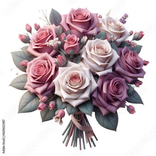 bouquet of pink roses