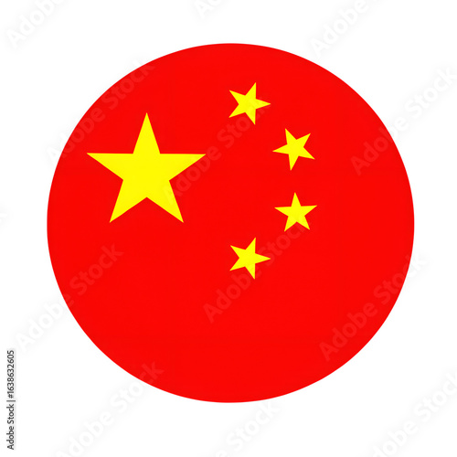 Free Download China flag circle. Chinese flag round. China flag circle transparent png. vector illustration - GFXLoad