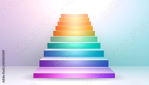 Colorful steps leading upward