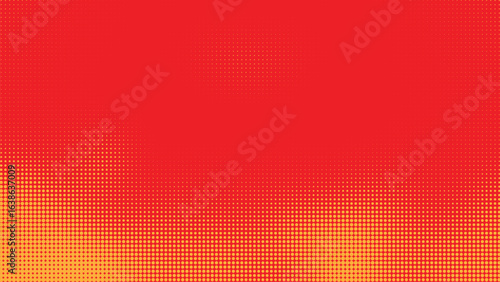 Modern abstract background with a red to orange warm color gradient. Vibrant digital halftone or pixel pattern texture for a dynamic website banner or presentation.
