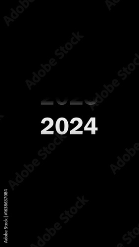 Reflective Countdown: Exploring the Years from 2000 to 2026 in a Minimalist Digital Art Presentation.