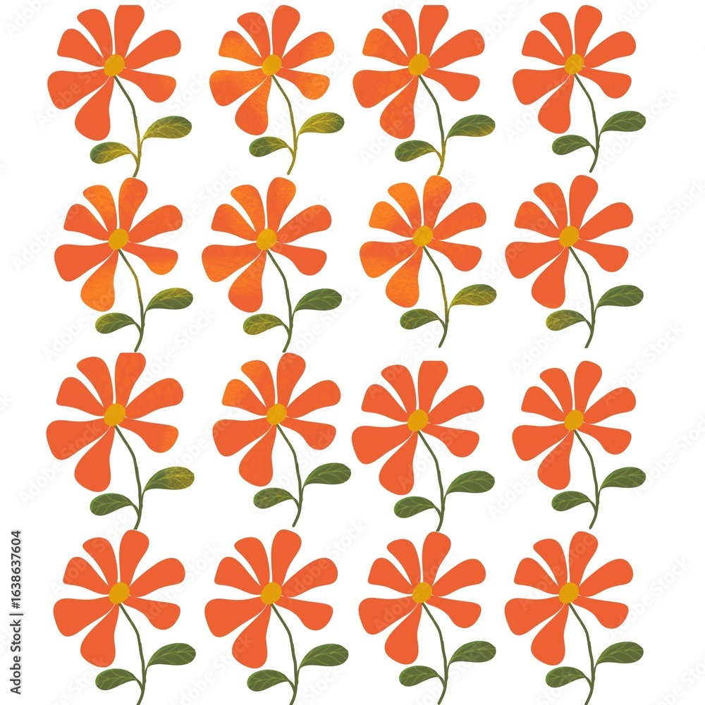 Fototapeta premium seamless pattern with flowers